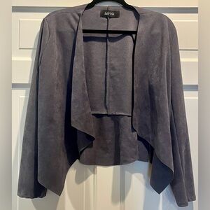 Fab'rik Charcoal Open Front Jacket